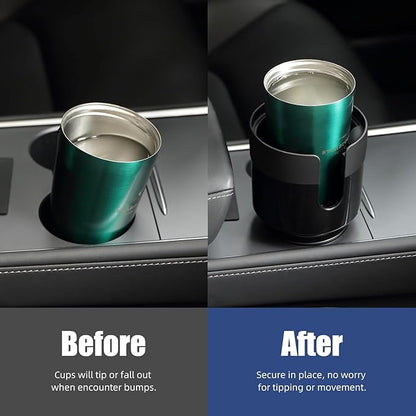 Car Cup Holder Expander Adapter with Adjustable Base